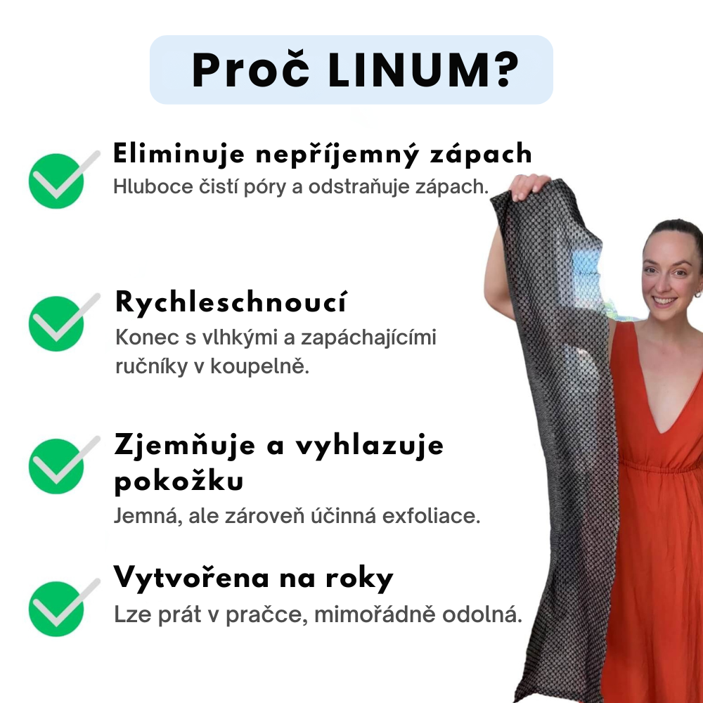 LINUM – Antibakteriální Peelingový Ručník